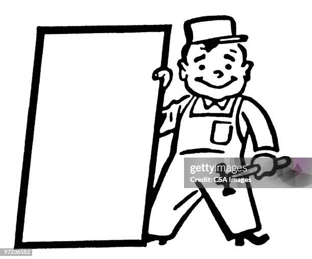 worker - man hammer stock illustrations