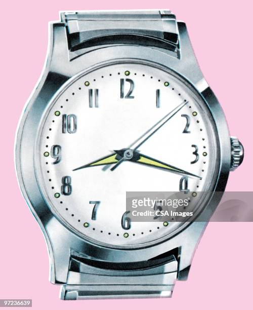 ilustrações de stock, clip art, desenhos animados e ícones de wristwatch - analog clock