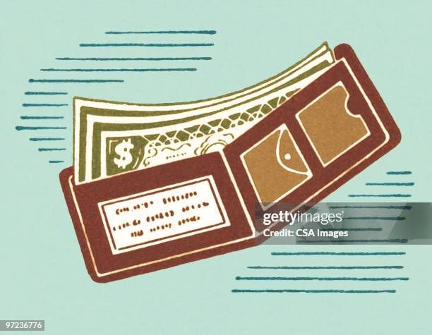 wallet - money clip stock illustrations