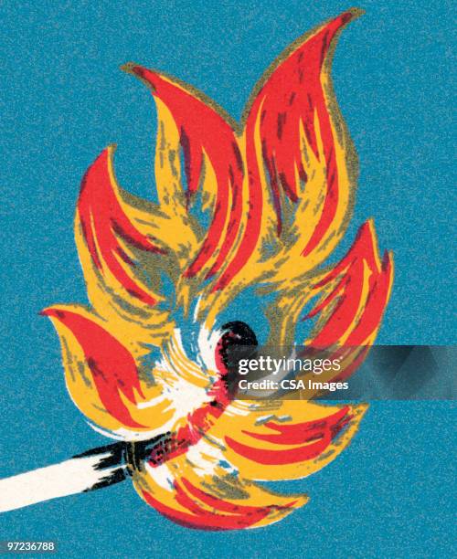 lit match - match flame stock illustrations