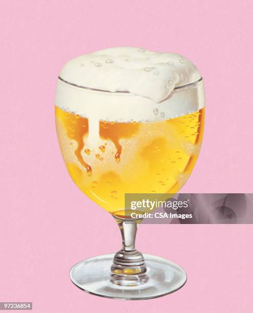 bildbanksillustrationer, clip art samt tecknat material och ikoner med glass of beer - alcohol