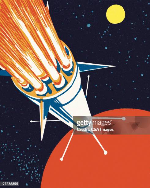 spaceship - rocket scientist stock illustrations