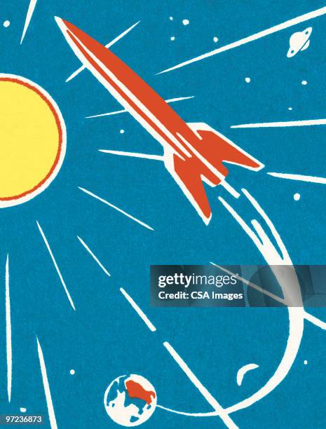 orbit - missile stock illustrations