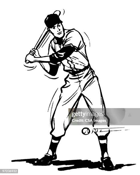 baseball player - baseball ball stock illustrations