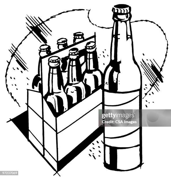 six pack - cola stock illustrations