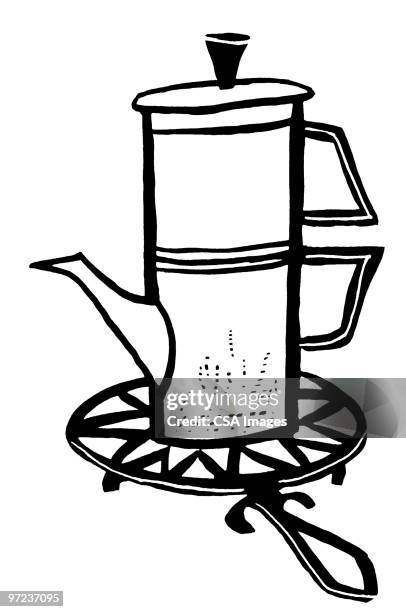 stockillustraties, clipart, cartoons en iconen met teapot - koffiepot