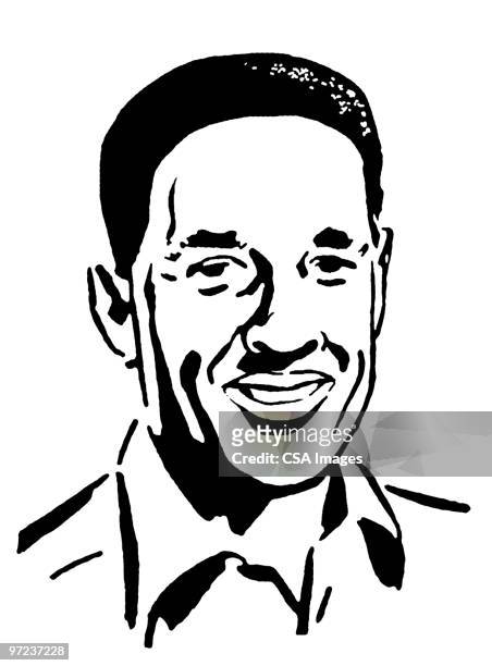 smiling man - mature adult stock illustrations