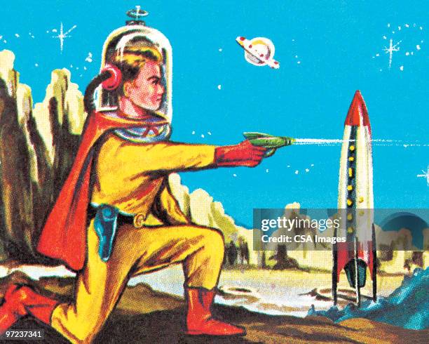 futureland - spaceman stock illustrations