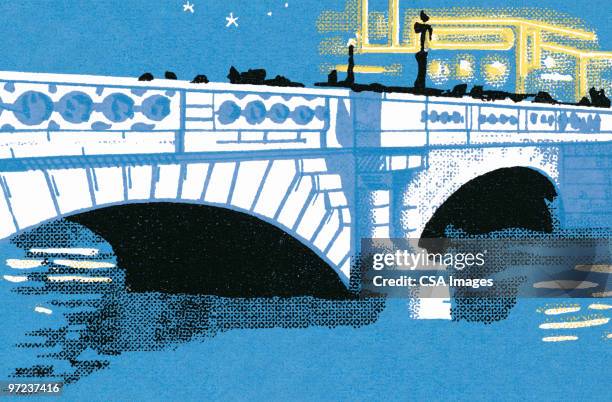 bridge - stone arch stock illustrations