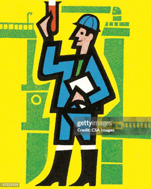 scientist - lab technician stock illustrations