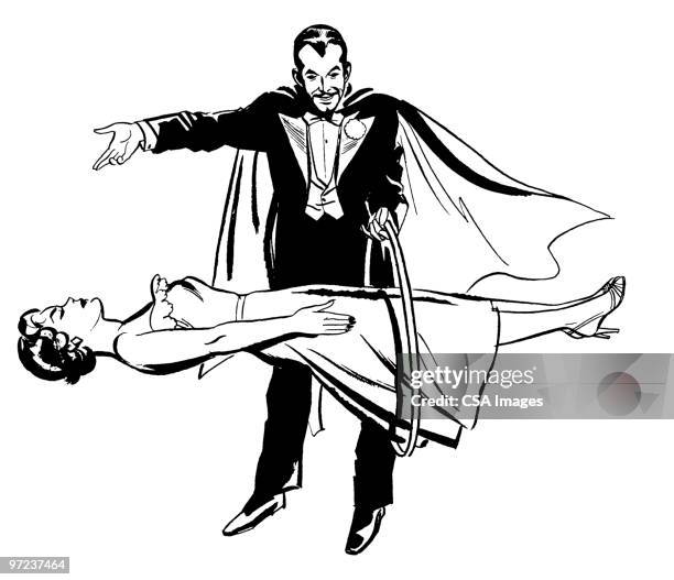 magician and assistant - magician stock illustrations