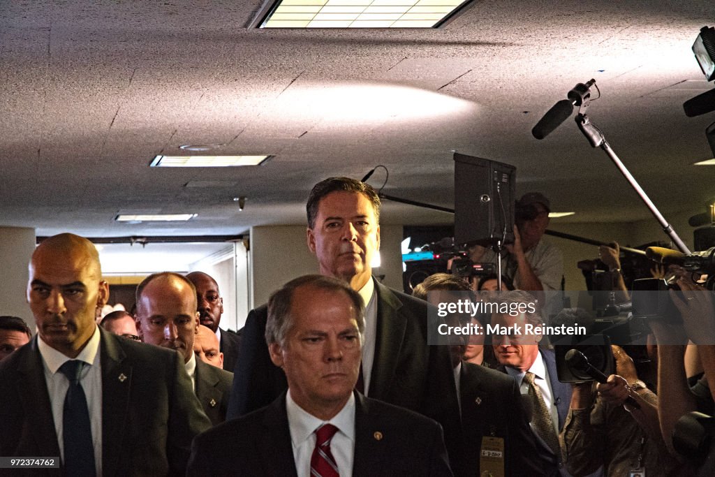 James Wolfe Escorts James Comey From Senate Intelligence Committee Hearing