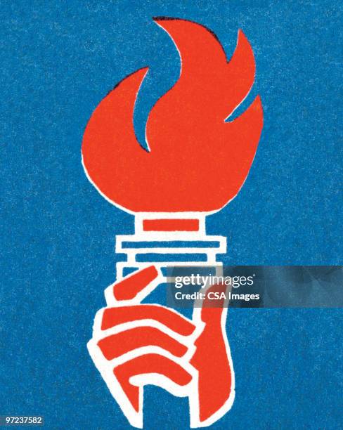 torch - flaming torch stock illustrations