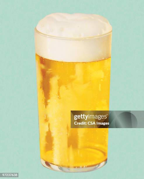 glass of beer - beer glass stock illustrations