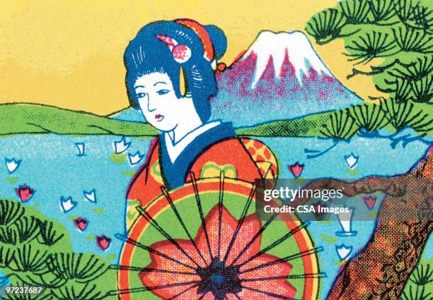 pagoda - japan stock illustrations