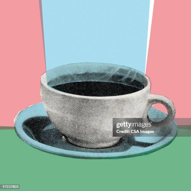 stockillustraties, clipart, cartoons en iconen met coffee - koffiekop