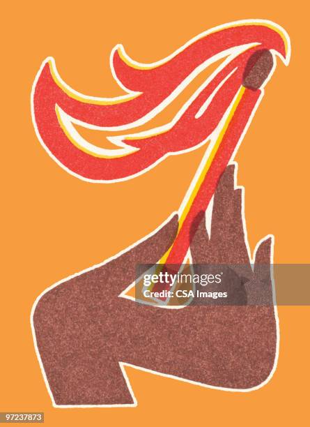 lit match - streichholz stock-grafiken, -clipart, -cartoons und -symbole