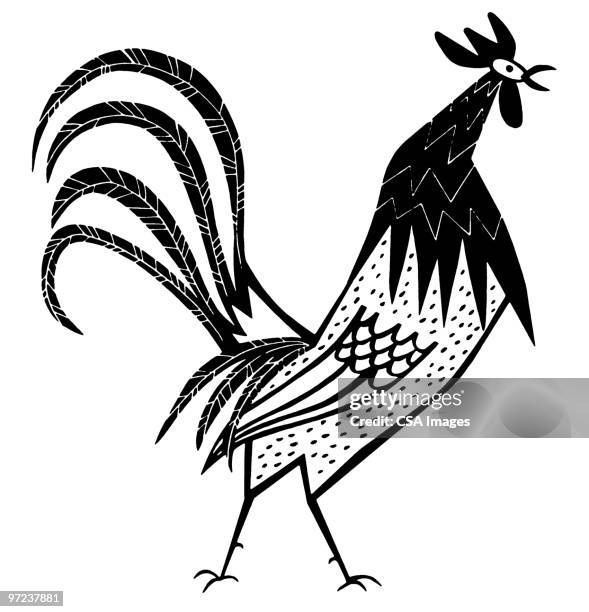 rooster - agriculture stock illustrations