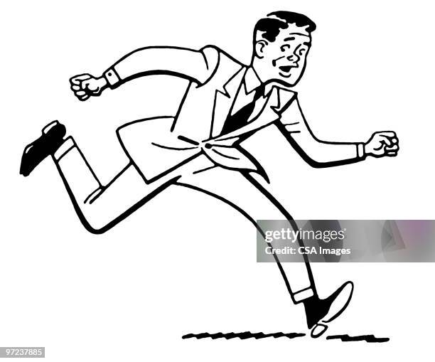 man running - escaping stock illustrations