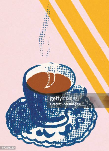 coffee - saucer stock illustrations