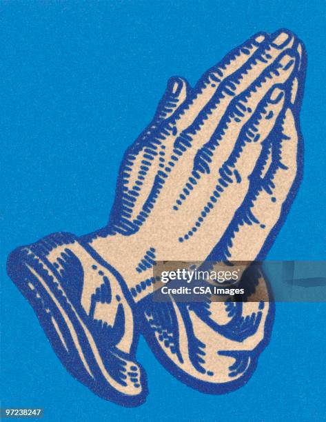 illustrazioni stock, clip art, cartoni animati e icone di tendenza di praying hands - pregare fede