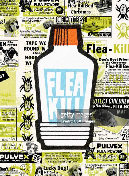 flea kill - fles stock illustrations