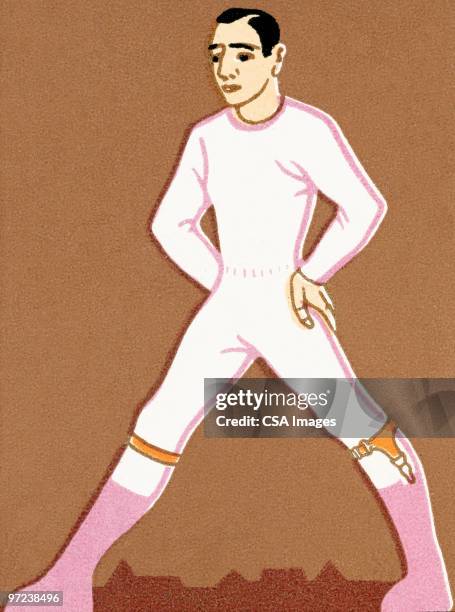 man in pink underwear - gay men stock illustrations