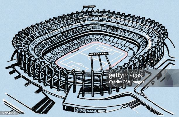 stadium - team sport stock illustrations