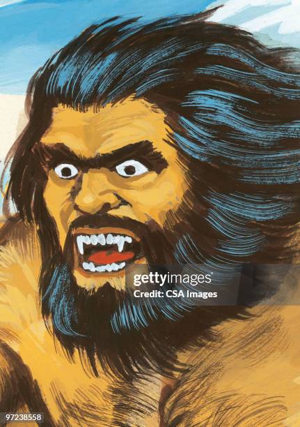 stockillustraties, clipart, cartoons en iconen met caveman - caveman