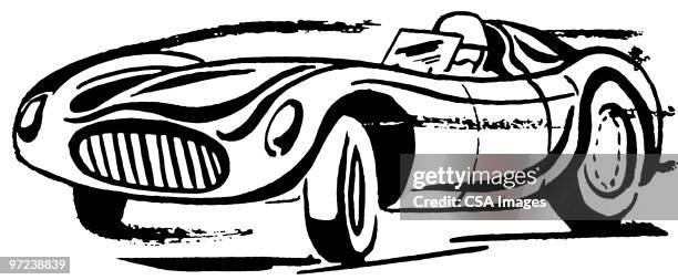 car - streamlined car stock illustrations
