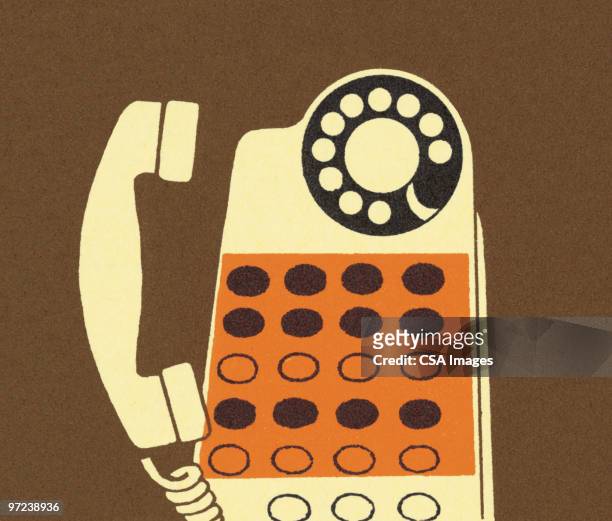 stockillustraties, clipart, cartoons en iconen met rotary telephone - rotary phone