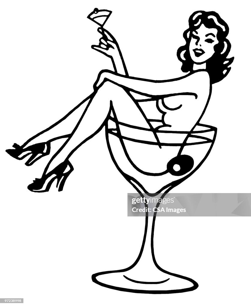 Woman in Martini Glass