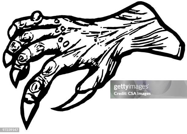 ilustraciones, imágenes clip art, dibujos animados e iconos de stock de monster - monsters hands