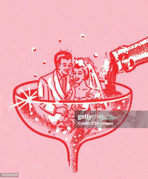 stockillustraties, clipart, cartoons en iconen met love is a martini - romantiek begrippen