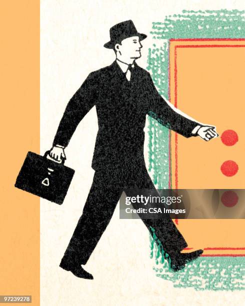 business man - 20th century stock illustrations