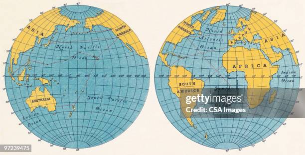 globes - breitengrad stock-grafiken, -clipart, -cartoons und -symbole