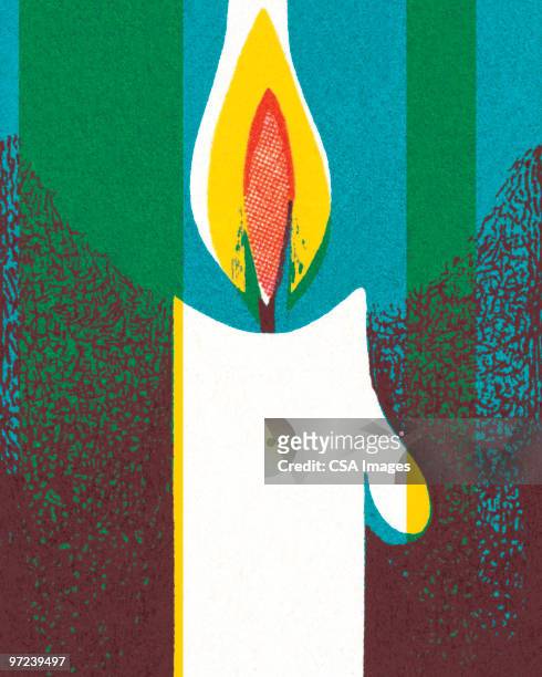 lit candle - candle stock illustrations