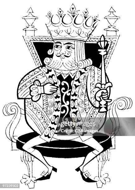 king - könig figurenkarte stock-grafiken, -clipart, -cartoons und -symbole