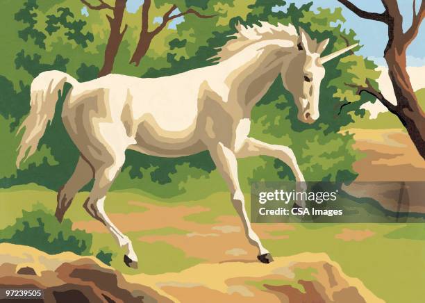 ilustraciones, imágenes clip art, dibujos animados e iconos de stock de horse - unicorn