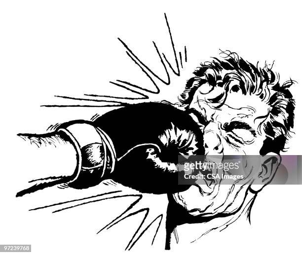 boxing - punch stock illustrations