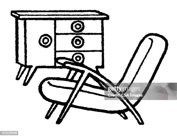 furniture - chest of drawers stock illustrations