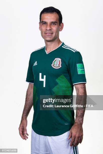 Rafael Marquez of Mexico poses for a portrait during the official FIFA World Cup 2018 portrait session at the Team Hotel on June 12, 2018 in Moscow,...