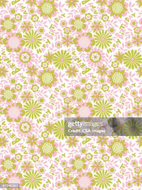 flower pattern - happy backgrounds stock illustrations