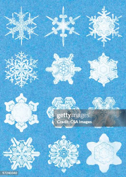 snowflakes - 20th century stock illustrations