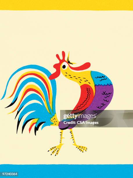 rooster - crow stock illustrations