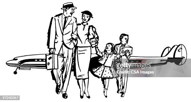 family - arrivals stock illustrations