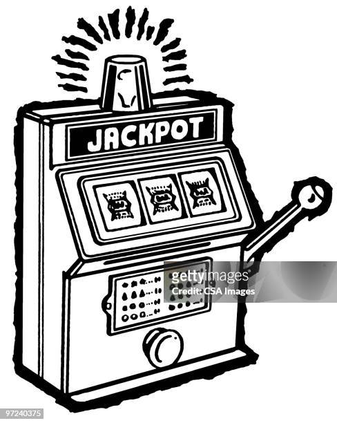 slot machine - jackpot stock illustrations