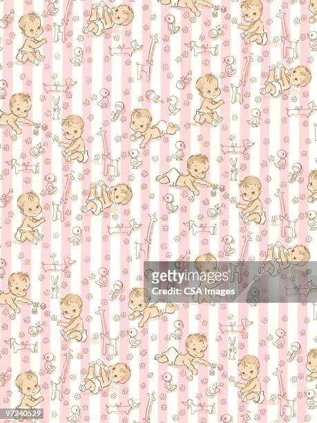 baby pattern - newborn baby stock illustrations