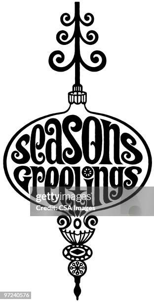 seasons greetings - seasons greeting stock illustrations