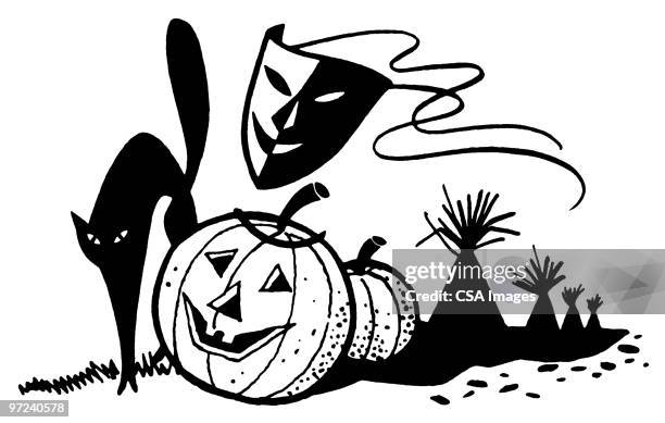 halloween - disguise stock illustrations
